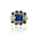 Diamond Sapphire Tanzanite Ring