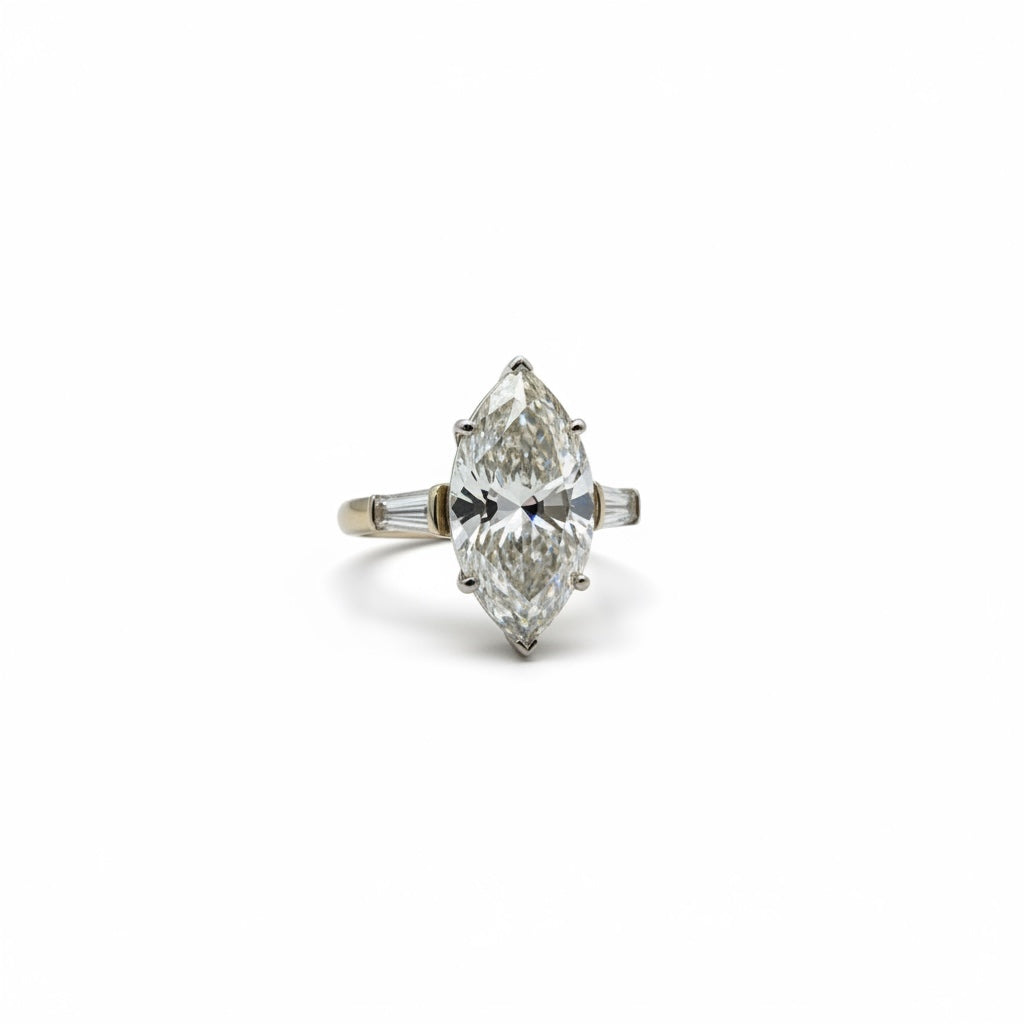 Platinum Marquise Diamond Ring