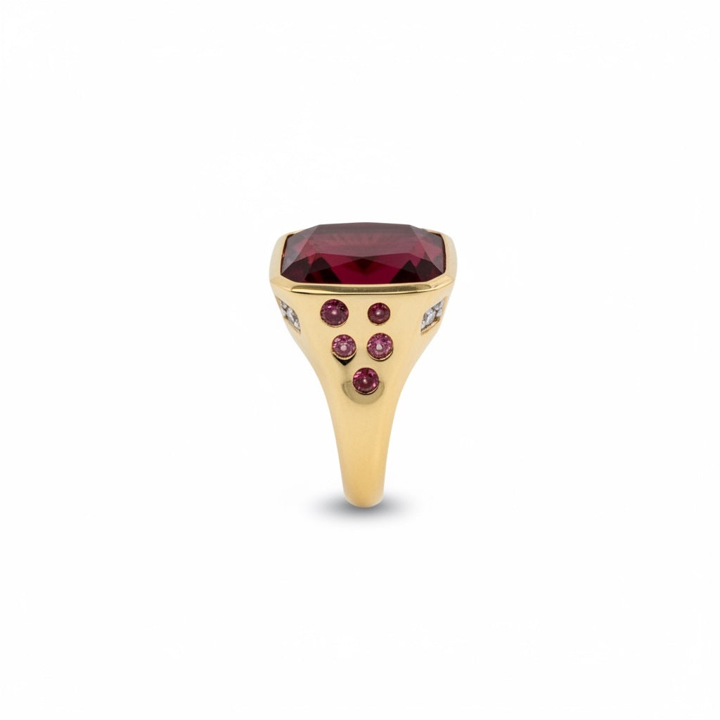 Ruby Spinal and diamond ring