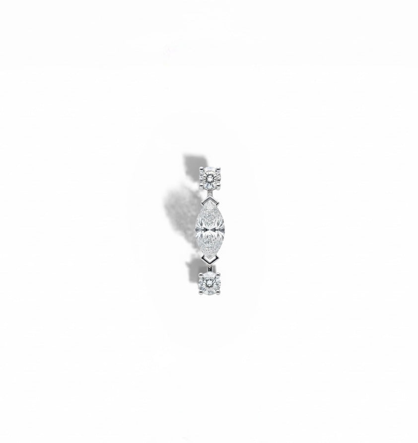 Our Signature Diamond 14k White Gold Ear Bar